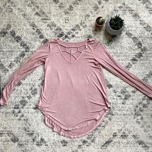 American Eagle soft&sexy Pink Long Sleeved Tee